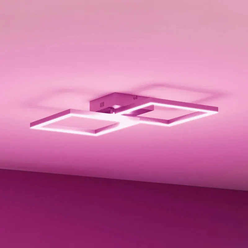 Müller Licht tint lampa sufitowa LED Cano, RGB, CCT, srebrna