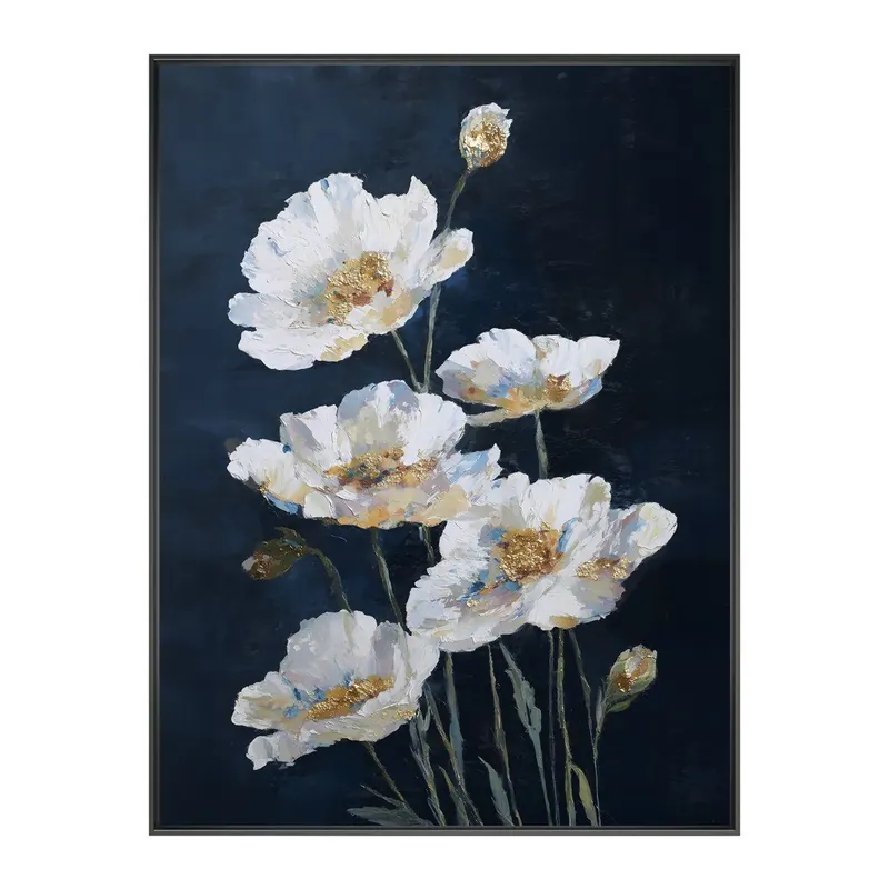 Obraz drukowany z ramą w zestawie 60x80 cm White Poppies – Styler