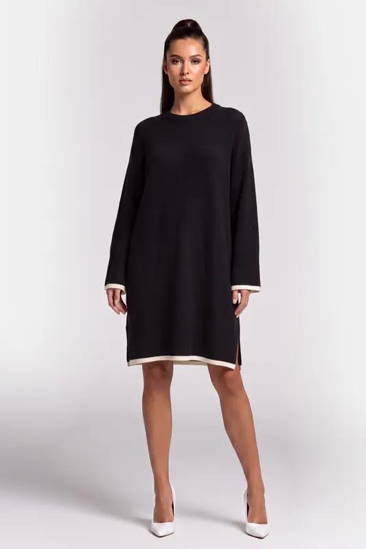 ARKET Piemote Blouclé Sweater Black Maat: S | Blousejurken Outlet | Dames | Zwart