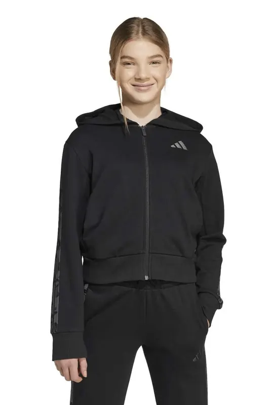 Adidas Sportswear Girls Animal French Terry Hooded Track Top Maat: 140 | Sportkleding Outlet | kids | Zwart