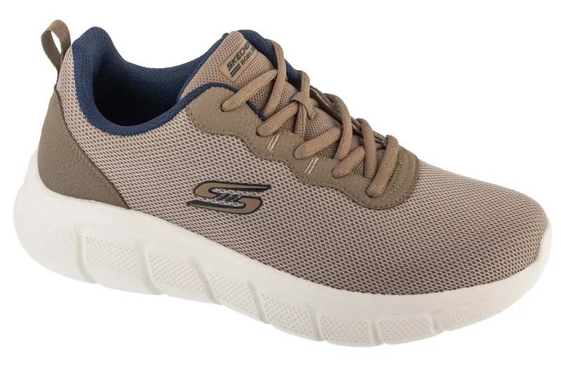 Skechers Bobs B Flex - Icy Edge 118109-TPE, Męskie, Beżowe, buty sneakers, tkanina, rozmiar: 44