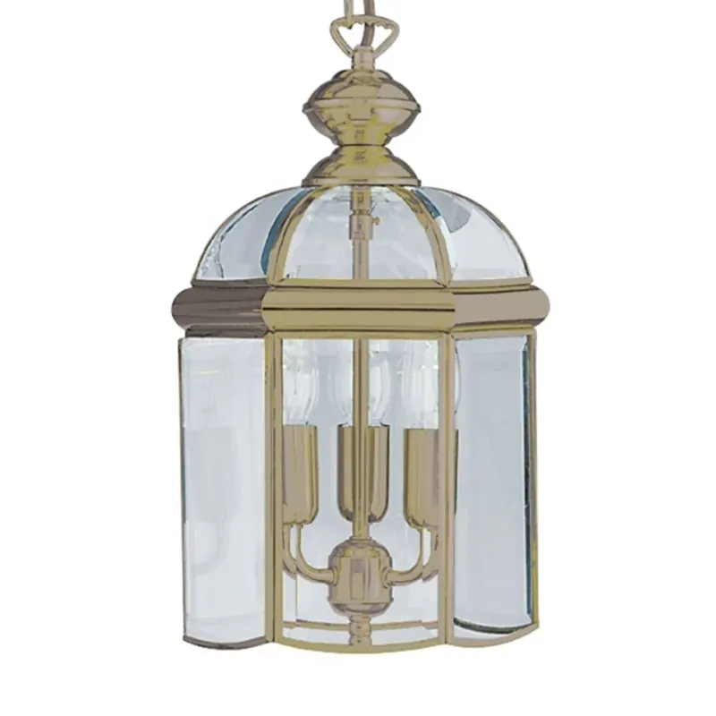 Lampa wisząca w kształcie latarni ARLIND, mosiądz