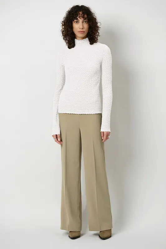 Dante6 -zane Structured Layering Top Butter Cream Maat: M | Longsleeves Outlet | Dames | Wit