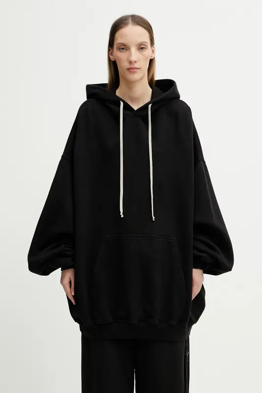 Rick Owens DRKSHDW Hun bluza z kapturem bawełniana damska