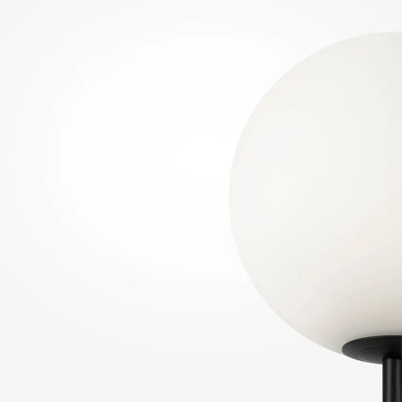 Lampa stojąca Maytoni Ring ze szklanym kloszem, czarna
