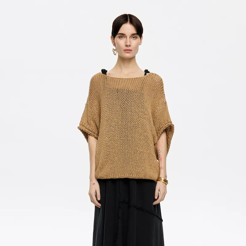 Sweter lureks oversize złoty