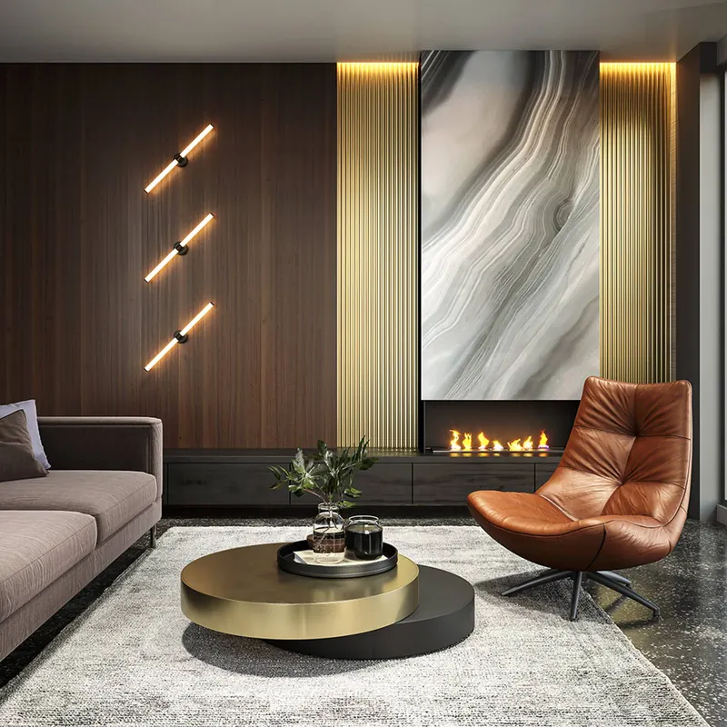 Maytoni kinkiet LED Axis, czarny, długość 63 cm aluminium/akryl