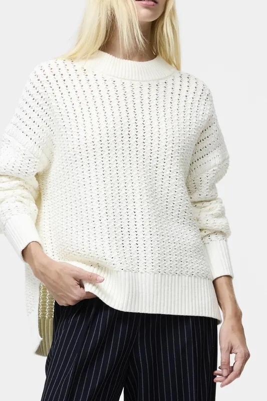 French Connection Varli Mock Neck Jumper Arctic White Maat: XS | Longsleeves Outlet | Dames | Wit