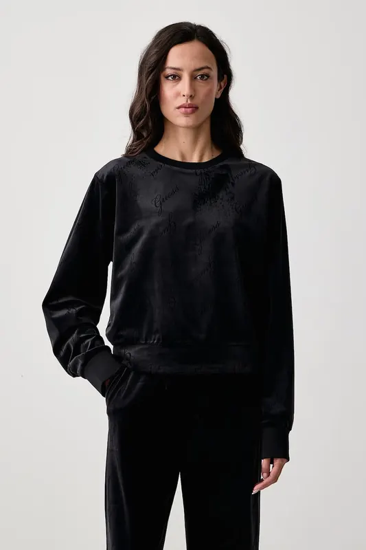 Guess bluza damska welurowa LOREN