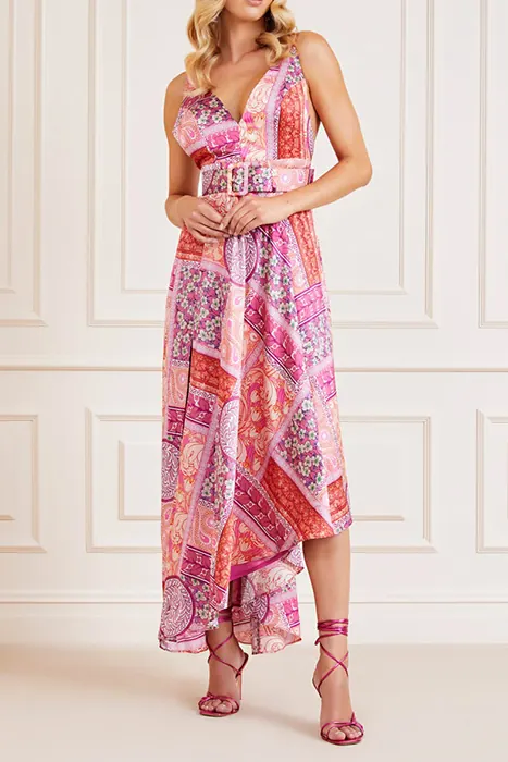GUESS Marciano By  Madeline Maxi Dress Print Maat: 46 | Maxi Jurken Outlet | Dames | Roze