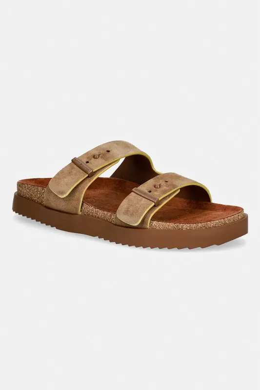 Tommy Hilfiger klapki męskie zamszowe CORK ADJUSTABLE SUEDE SANDAL