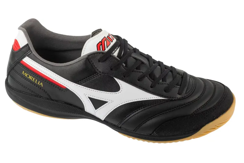 Mizuno Morelia Sala Elite IN Q1GA251201, Męskie, Czarne, buty halowe - halówki, skóra licowa, rozmiar: 46