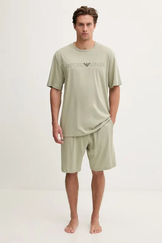 Emporio Armani Underwear piżama dwuczęściowa męska bawełniana z elastanem