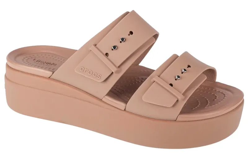 Crocs Brooklyn Low Wedge Sandal 207431-2Q9, Damskie, Brązowe, sandały, syntetyk, rozmiar: 39/40