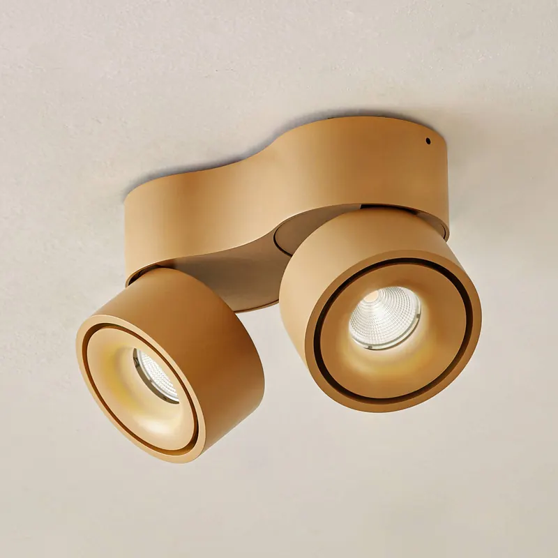 Arcchio Reflektor sufitowy LED Rotari, brązowy, 2-punktowy, 8,9W