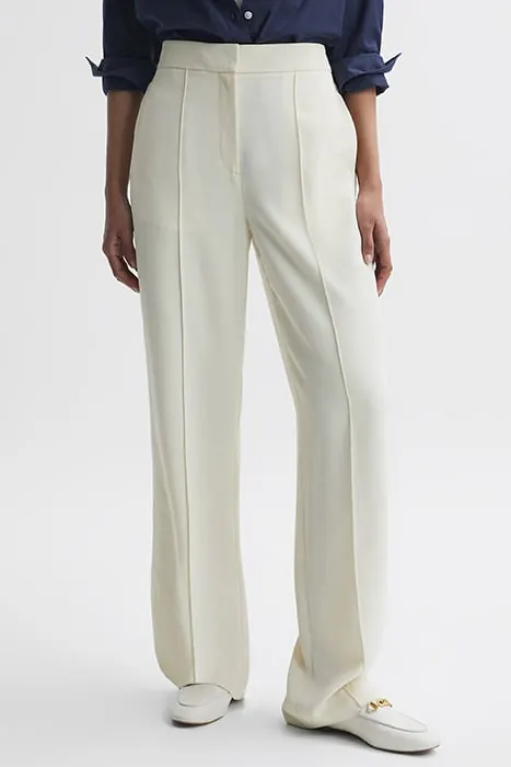 Reiss Aleah Cream Maat: 4L | Wijde Broeken Outlet | Dames | Beige