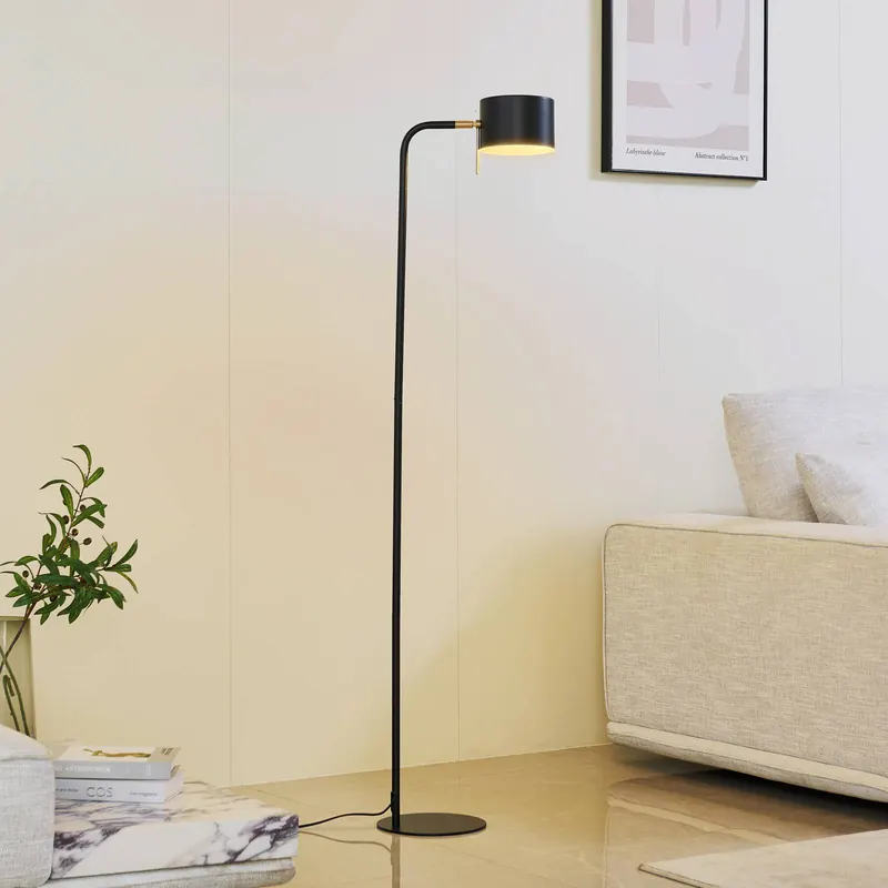 Lampa stojąca Lindby Kaida, czarny, metal