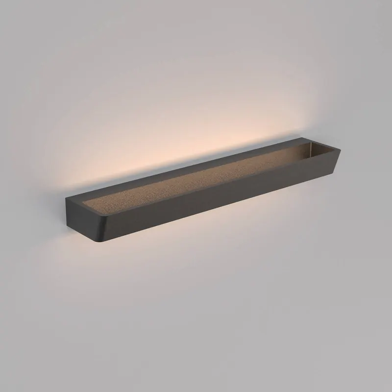 Kinkiet LED Altea, szerokość 50 cm, czarny, góra/dół, aluminium