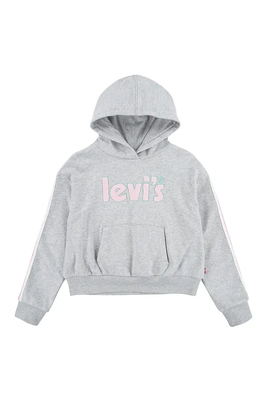 Levi's Girls Pullover Hoodie Gray Heather Maat: 10Y | Sportkleding Outlet | kids | Grijs