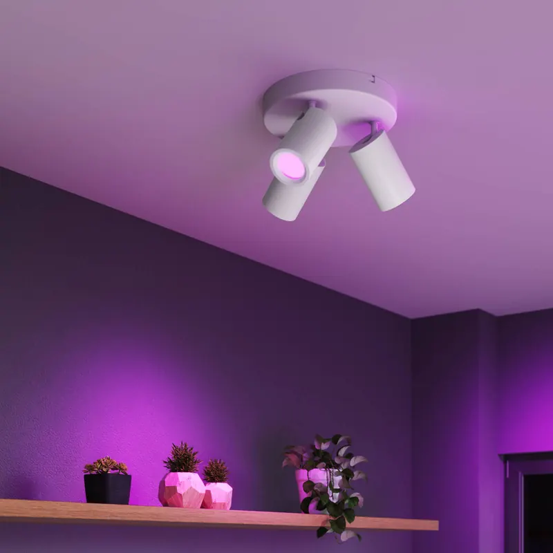 Calex Smart Reflektor sufitowy LED, biały, Ø 21 cm, 3-punktowa, GU10-LED RGBW