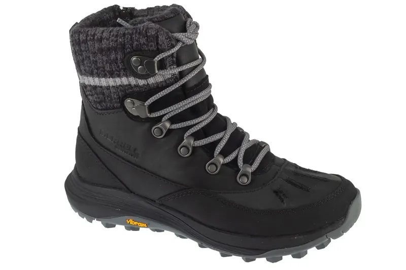 Merrell Siren 4 Thermo Mid Zip WP J037410, Damskie, Czarne, buty trekkingowe, nubuk, rozmiar: 37