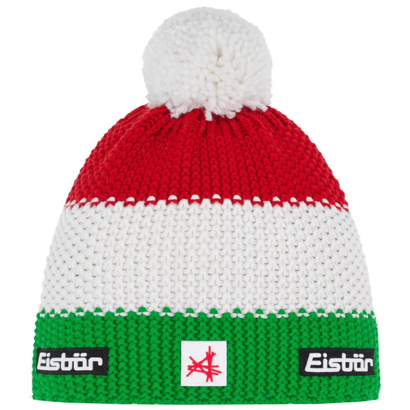 Eisbar Star Pompon MÜ SKA E33172-ITA, Unisex, Zielone, czapki, Merino, rozmiar: One size