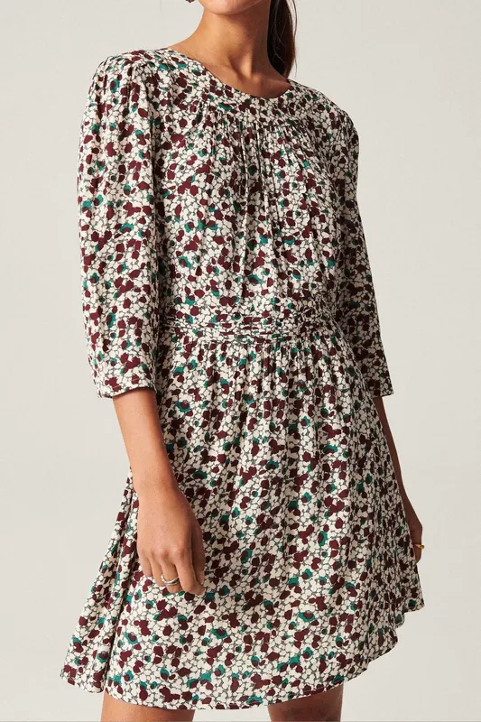 BA&SH Robe Elys Ecru Maat: L | Mini Jurken Outlet | Dames | Ecru