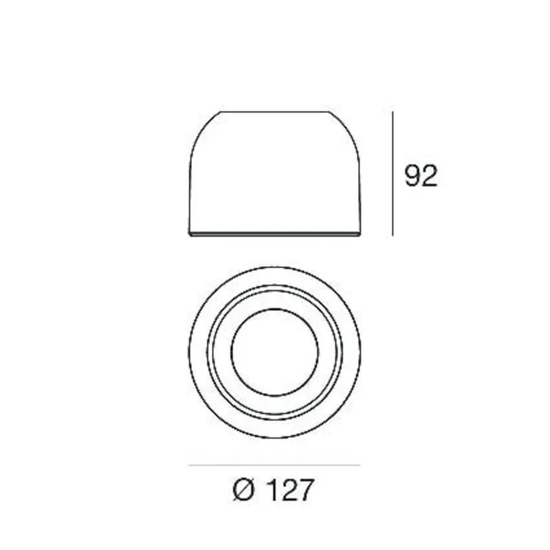 Outlook S downlight LED, biały, aluminium, szkło, ściemniany