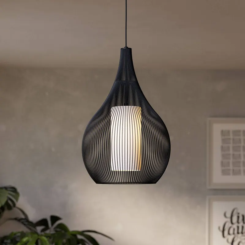 EGLO Razoni 1 lampa wisząca, 1-punktowa, czarna