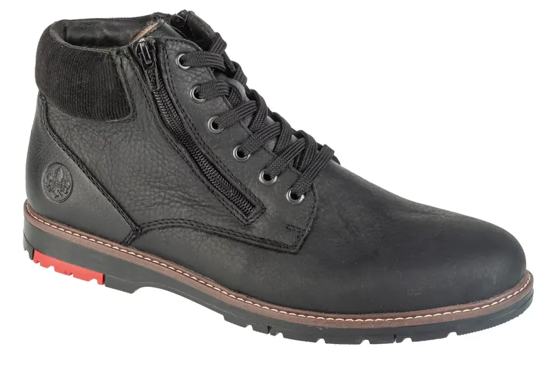Rieker Booties 10503-00, Męskie, Czarne, trzewiki, skóra licowa, rozmiar: 40