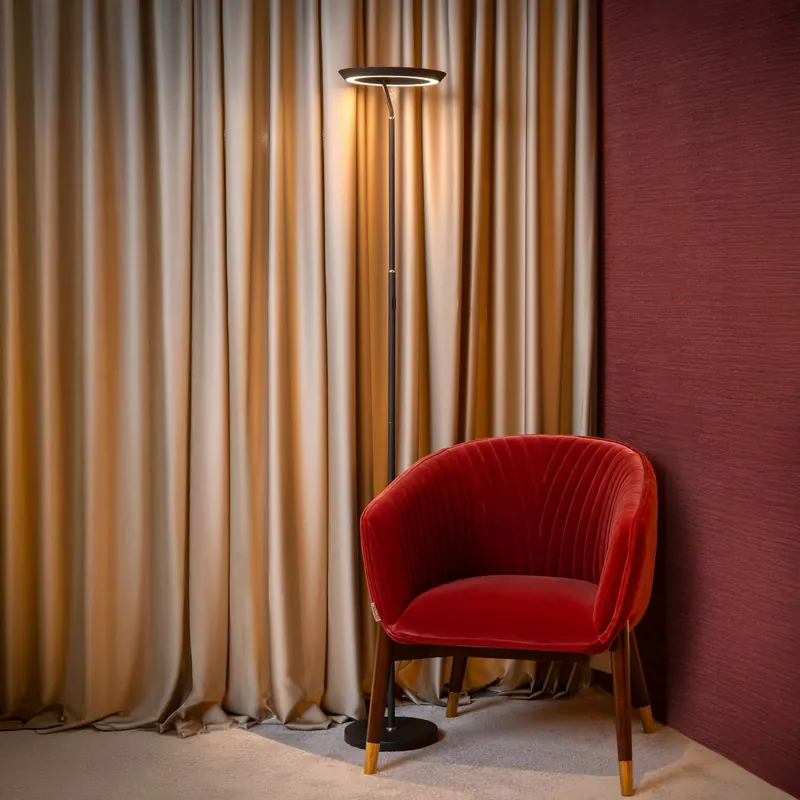 lampa stojąca LED Celeste, czarna, wysokość 174 cm, metal