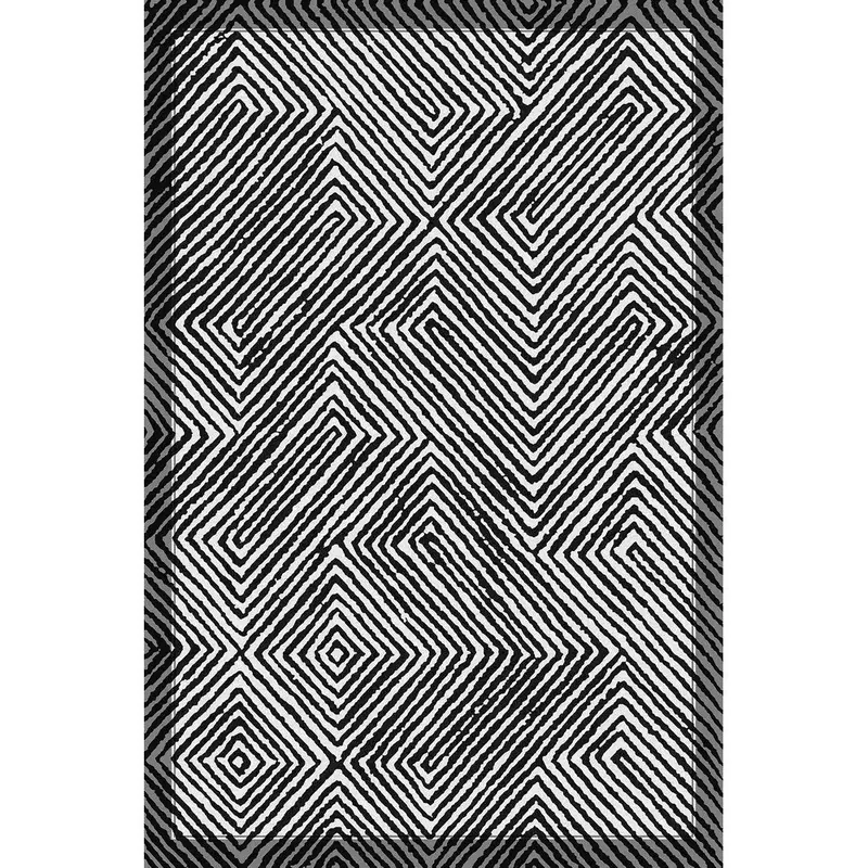 Czarno-biały chodnik odpowiedni do prania 80x200 cm Rimio – Vitaus