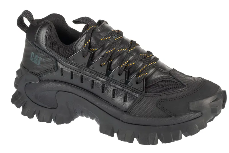 Caterpillar Intruder Met P726244, Męskie, Czarne, buty sneakers, skóra naturalna, rozmiar: 46