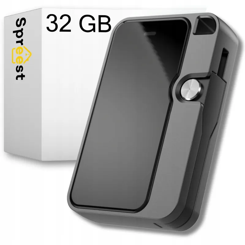Špionážny Diktafón Mini Digitálny Odposluch Malý Flash Disk 32GB Kľúčenka Magnet