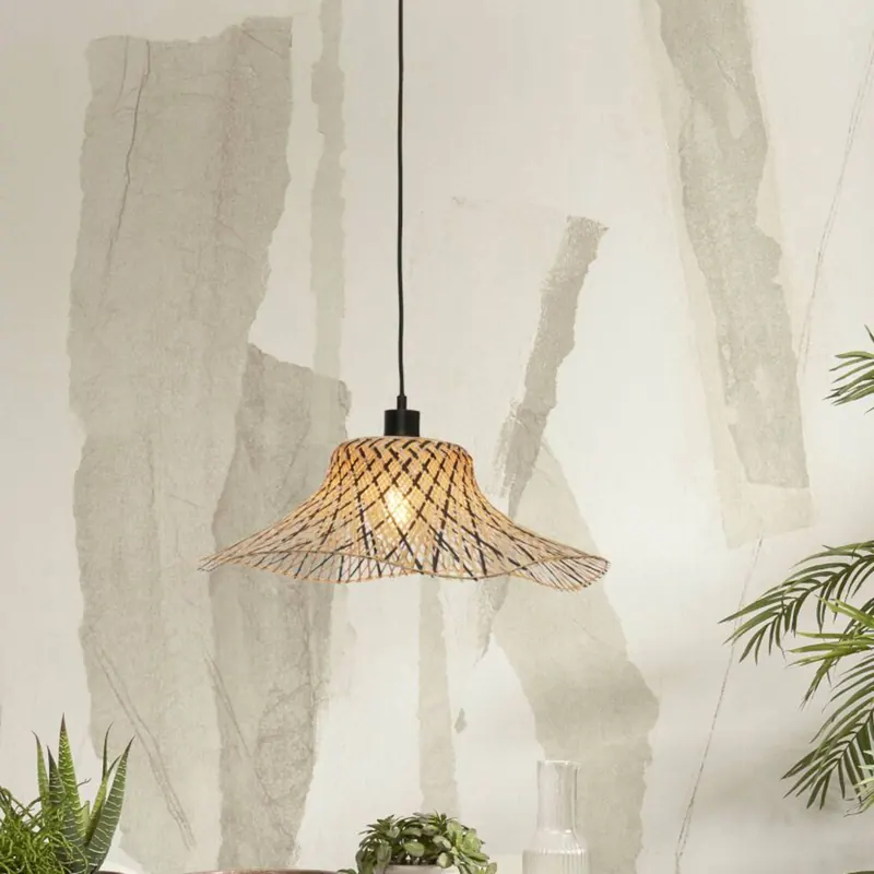 Good &amp; Mojo Ibiza lampa wisząca Ø 50 cm czarny/naturalny