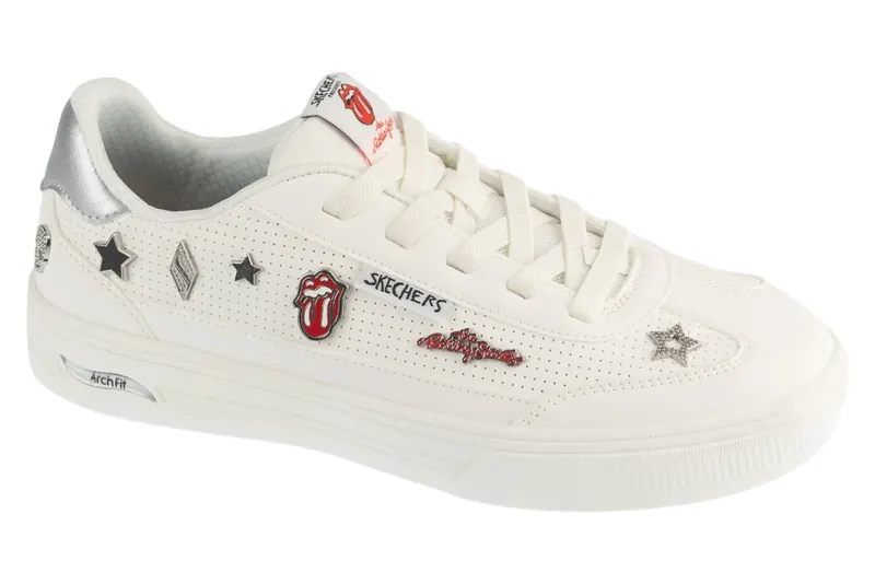 Skechers Arch Fit Arcade - Rolling Stones 190000-WHT, Damskie, Białe, buty sneakers, skóra syntetyczna, rozmiar: 41