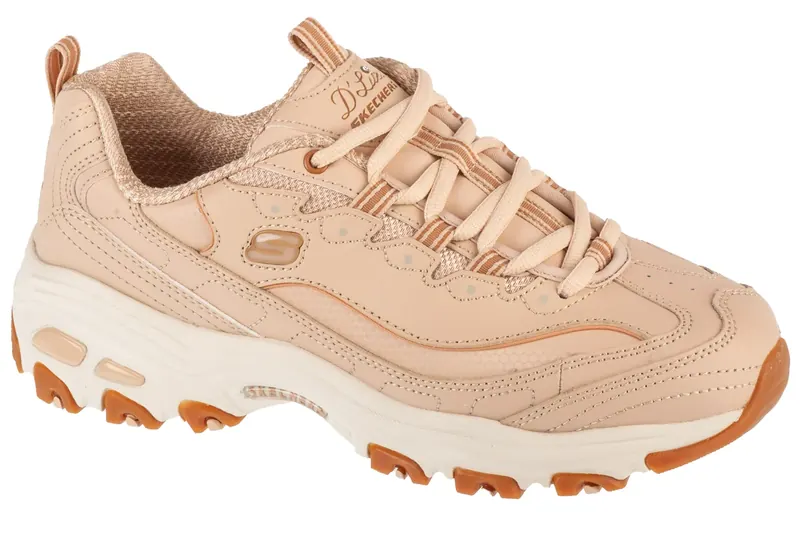 Skechers D'Lites - Good Neutral 149807-NAT, Damskie, Beżowe, buty sneakers, nubuk, rozmiar: 36,5