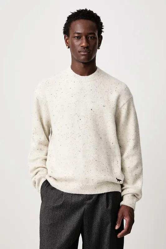 Maison Kitsuné  Profile Fox sweter z wełną męski