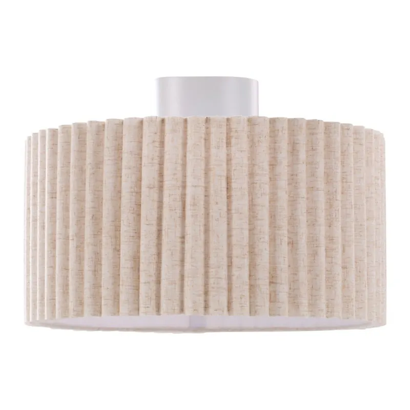 Beżowa lniana lampa sufitowa ø 40 cm Alina – Jotex