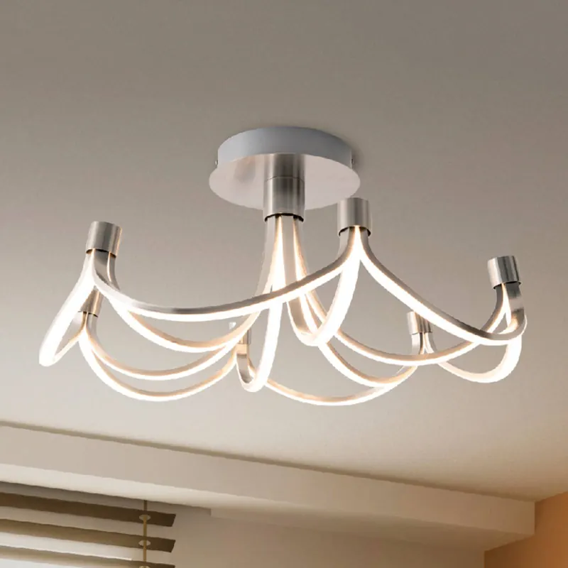Lampa sufitowa LED Festos nikiel matowy ściemniany