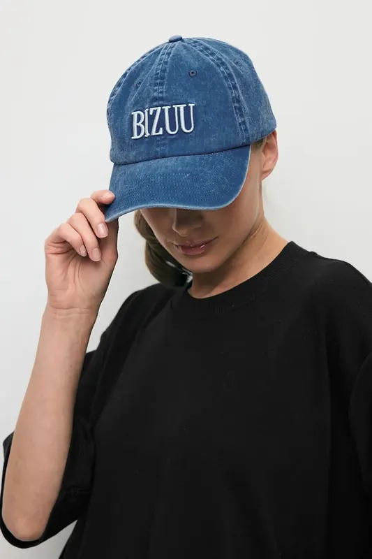 BIZUU czapka z daszkiem damska jeansowa