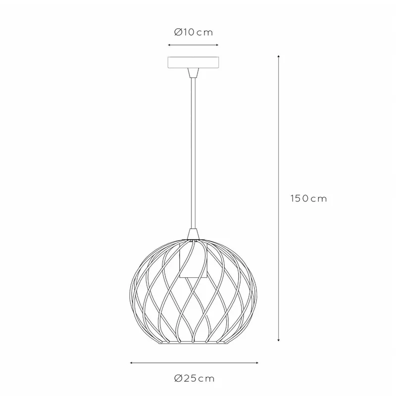 Żyrandol Danza, 1-punktowy, Ø 25 cm, złoty