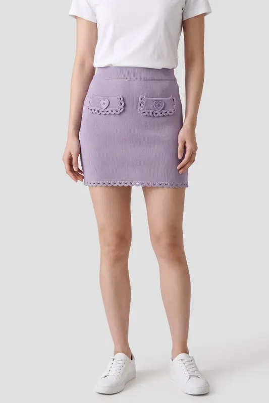 Moschino Knitted Skirt Purple Maat: 36 | Mini Rokken Outlet | Dames | Paars