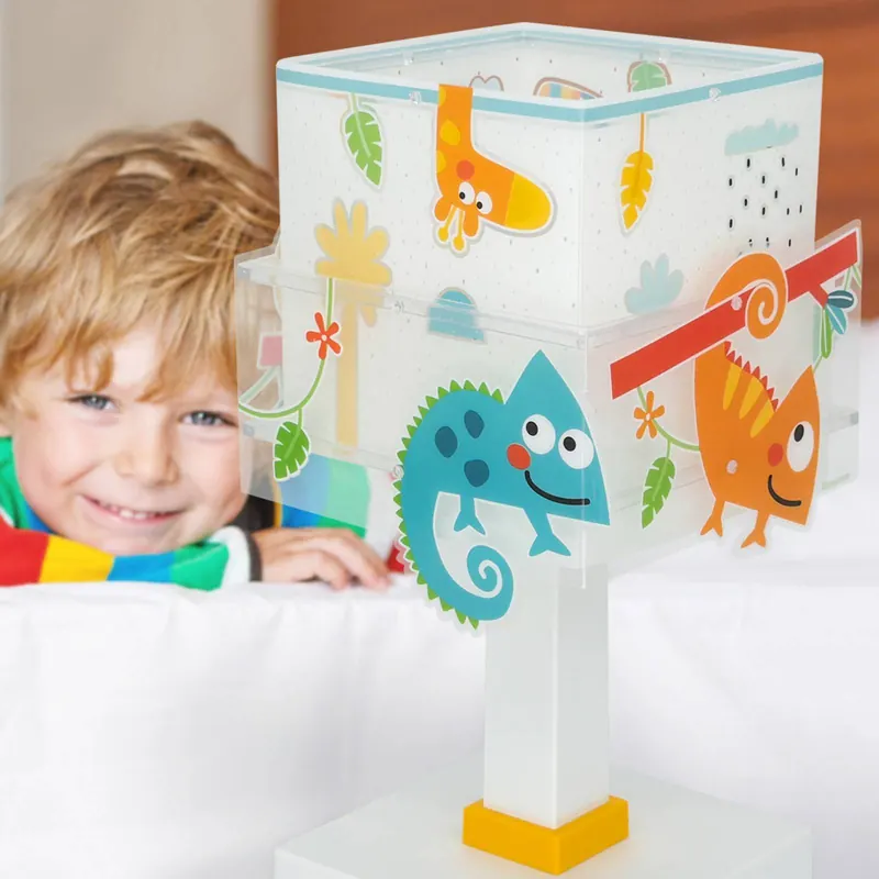 Lampa stołowa dla dzieci Happy Jungle, G4, szerokość 14 cm