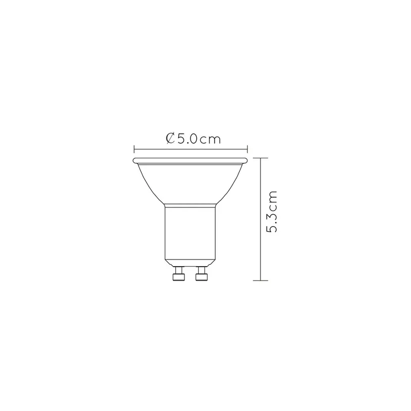 Reflektor LED GU10 5W dim to warm, biały