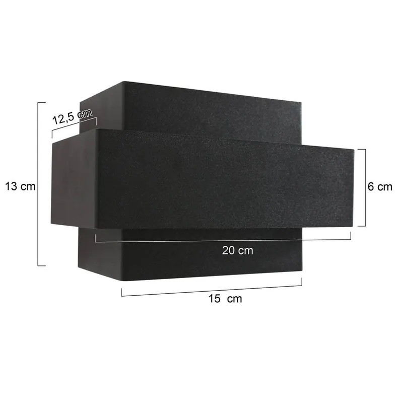 Kinkiet LED Muro 3368, czarny, up/down, G9, 2700 K