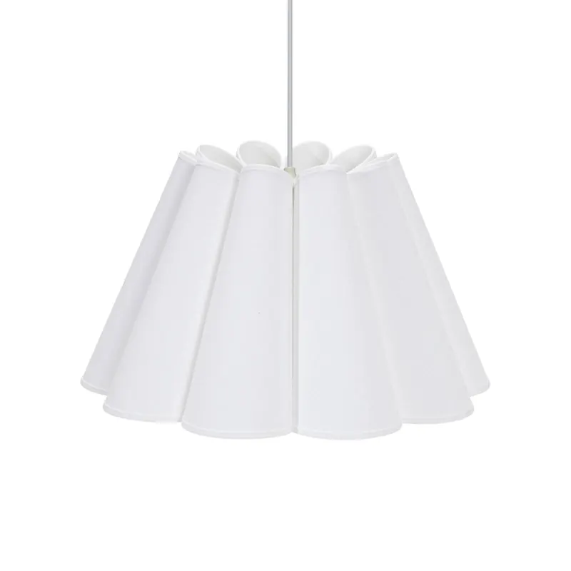 Lampa wisząca PR Home Classic, bawełna, biały, Ø 32 cm