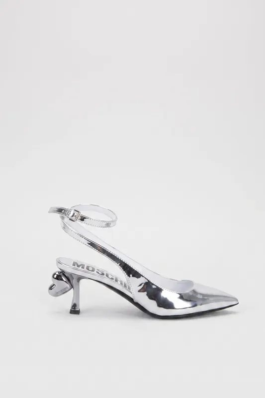 Moschino Sweetheart Slingback Pump Silver Maat: 39 | Pumps Outlet | Dames | Zilver