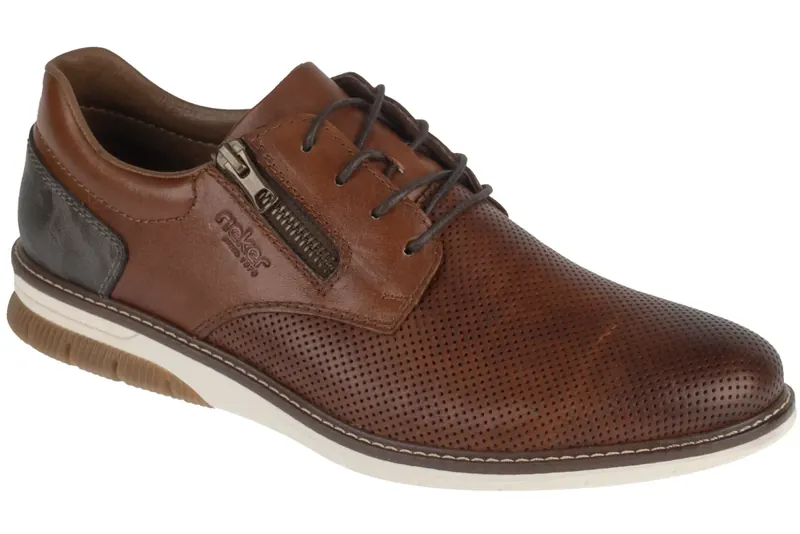 Rieker Shoes 14412-24, Męskie, Brązowe, półbuty, skóra licowa, rozmiar: 40
