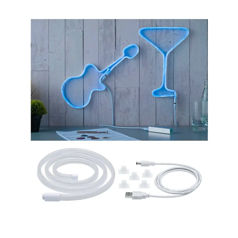 Paulmann Taśma LED Neon Colorflex USB 1 m niebieska